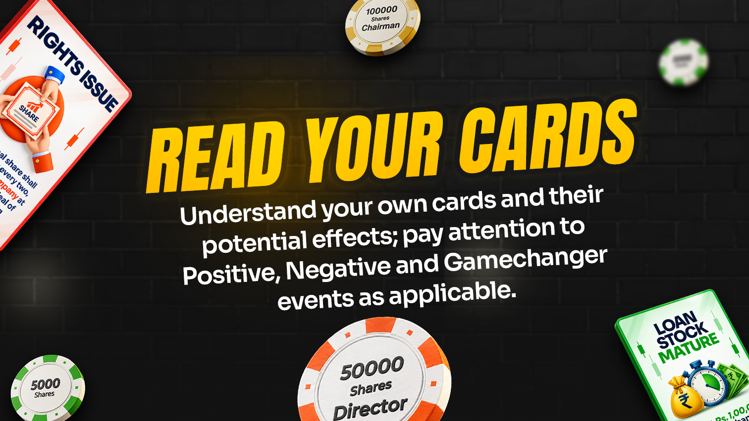 Read your cards: Positive, Negative and Gamechanger events