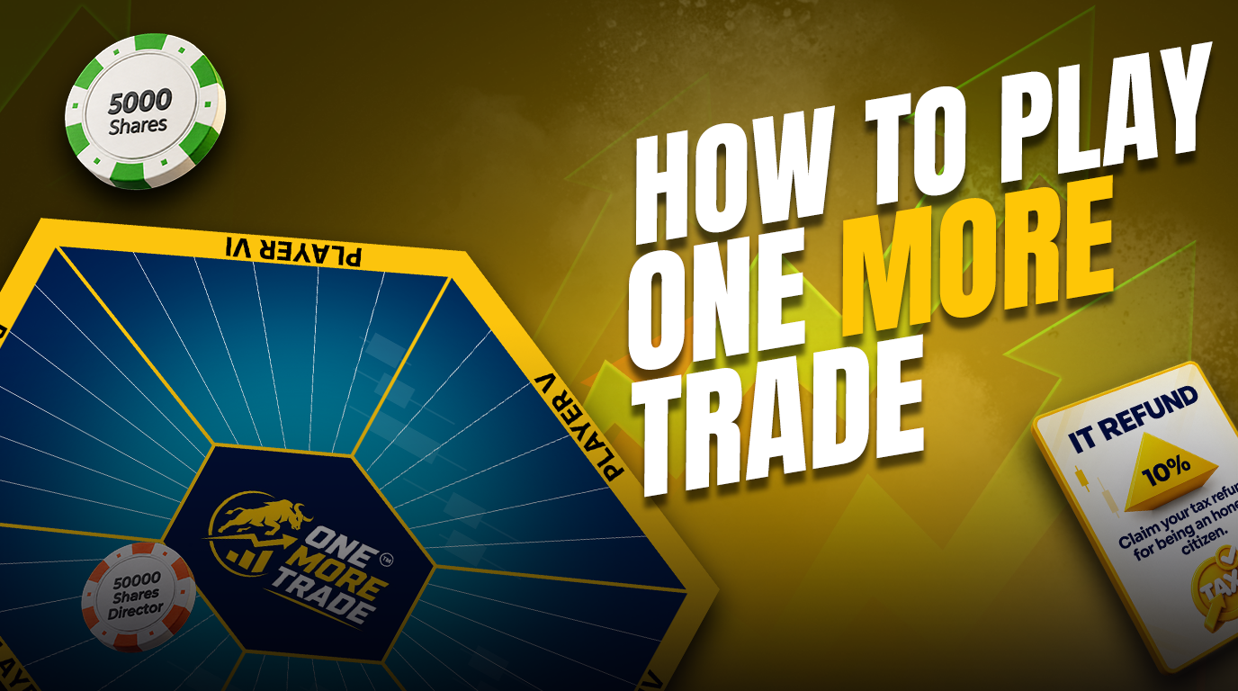 Trader presenting the One More Trade game on a tablet